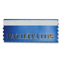 1-5/8"x4" Horizontal Stock Title Ribbon W/ Tape (Facilitator)